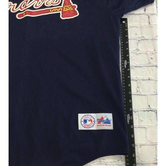 Majestic Jersey Unisex No Size Red Blue Atlanta Braves Reversable Graphic - Picture 10 of 12